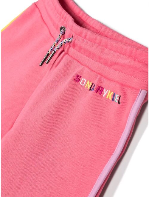 SONIA RYKIEL ENFANT embroidered logo drawstring shorts