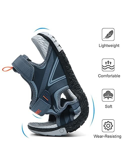 QUANDELI Men's Sport Sandals, Open Toe Water Sandals with Arch Support Waterproof Lightweight Casual Athletic Sandals for Outdoor Beach Travel Summer