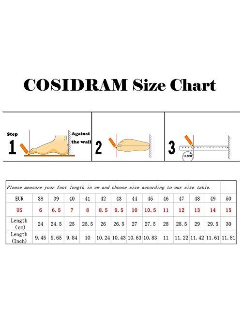 COSIDRAM Mens Sandals Leather Beach Shoes Outdoor Summer Sport Slip on Sandals Comfort Breathable Fashion Slippers Handmade for Male