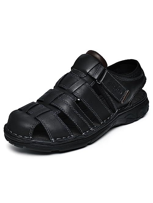 Okko Step Out in Style and Comfort Genuine Leather Fisherman Sandals Casual Shoes for Men - Perfect for Summer Days and Outdoor Adventures