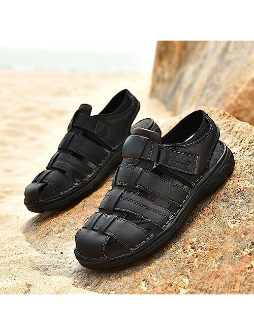 Okko Step Out in Style and Comfort Genuine Leather Fisherman Sandals Casual Shoes for Men - Perfect for Summer Days and Outdoor Adventures