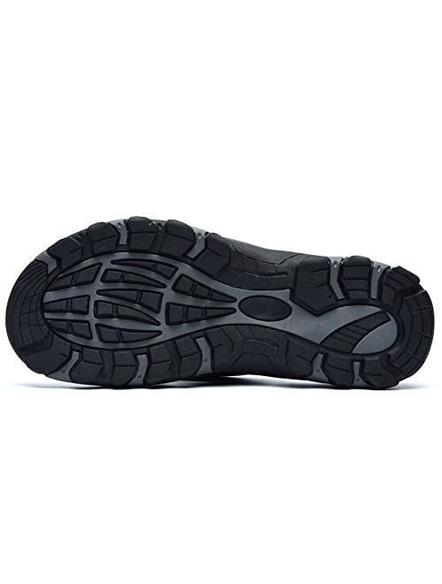 BROYON Mens Beach Flip Flops Thong Sandals Comfort Slip-on Arch Support Summer Quick Dry Athletic Sport Sandals US Size 7.5-13