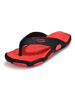 Atyun Flip Flops for Men Comfort Beach Shower Shoes Lightweight Slip-on Sandals Quick Dry Slipper Casual Thong Sandals Outdoor