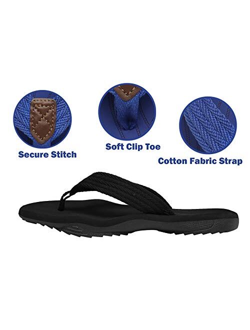 SMajong Mens Flip Flops Comfort Non-Slip Sports Thong Sandals Outdoor Summer Beach Slippers