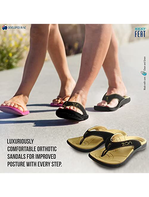 Neat Feat Men's Zori Sport Orthotic Slip-on Sandals Flip-Flop