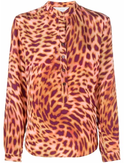 Stella McCartney cheetah-print silk shirt