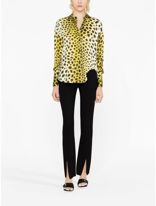 The Attico cheetah-print long-sleeve shirt