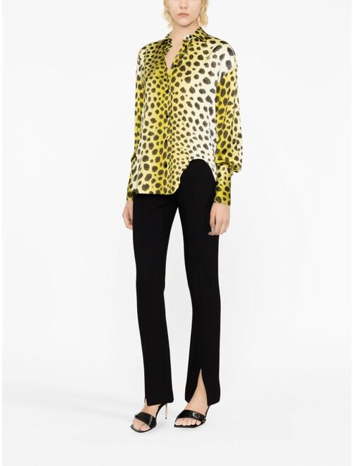 The Attico cheetah-print long-sleeve shirt