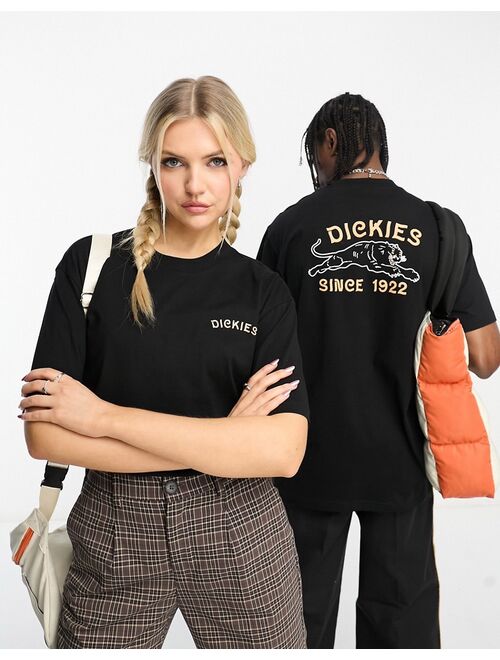 Dickies Unisex cave junction panther back print t-shirt in black exclusive to ASOS