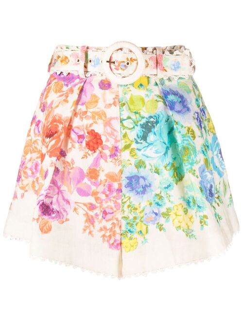 ZIMMERMANN Raie floral-print shorts