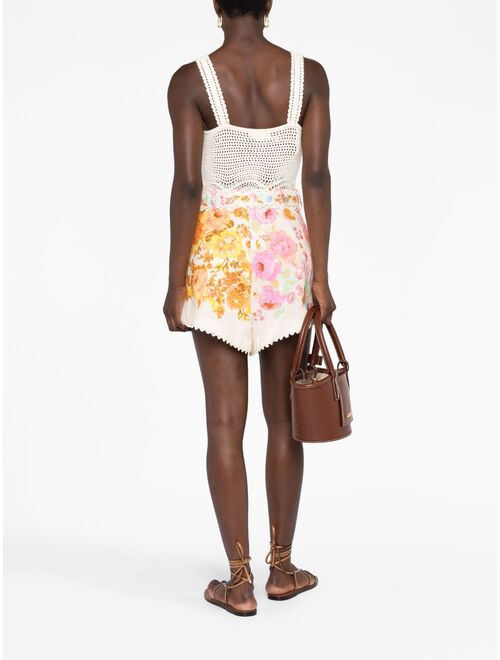ZIMMERMANN Raie floral-print shorts