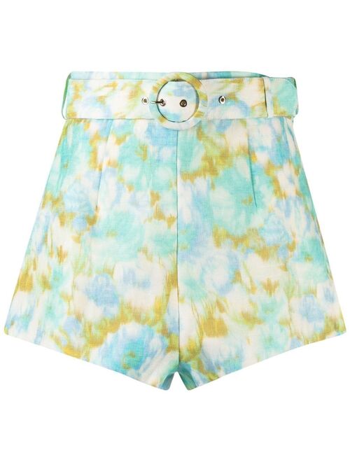 ZIMMERMANN printed belted shorts