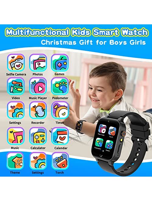 Funko Cosjoype Kids Smart Watches Girls Age 5-12, 26 Games High-Resolution Touchscreen Kids Watch with Video Camera Music Player Pedometer Flashlight 12/24 hr Educational Toys 