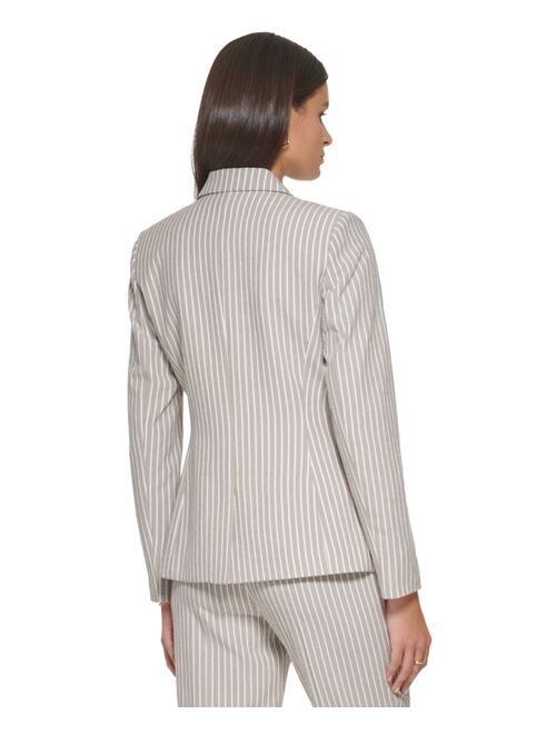 TOMMY HILFIGER Women's Striped Single-Button Blazer