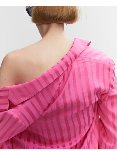 MANGO Women's Striped Suit Blazer