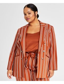 Plus Size Faux Double-Breasted Blazer, Created for Macy's