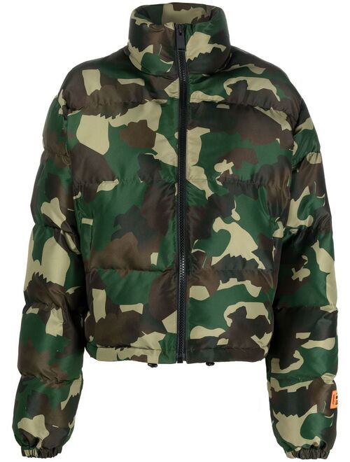 Heron Preston camouflage-print quilted jacket
