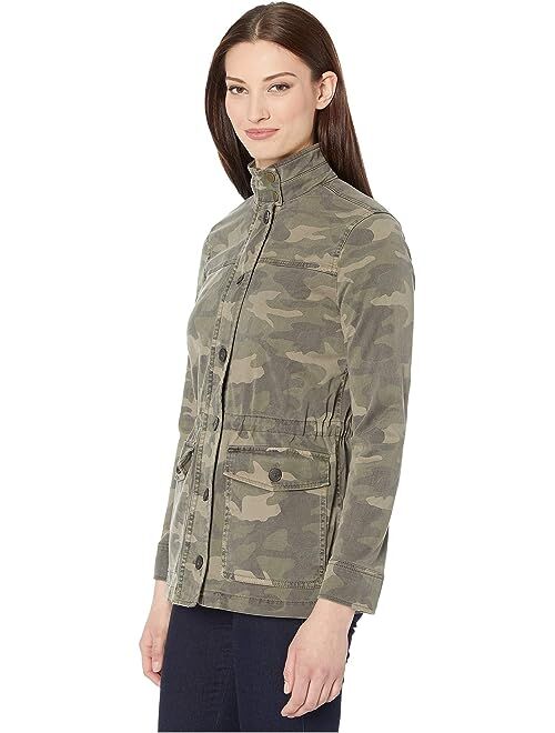 Lucky Brand Long Sleeve Button-Up Two-Pocket Camo Utility Jacket