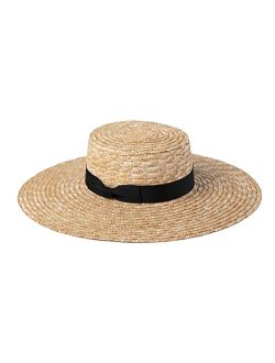 Women's The Spencer Wide Brimmed Straw Boater Hat