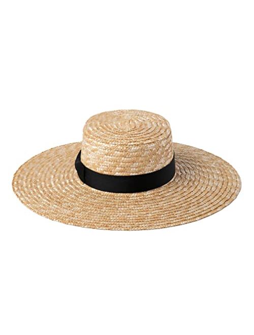 Lack of Color Women's The Spencer Wide Brimmed Straw Boater Hat
