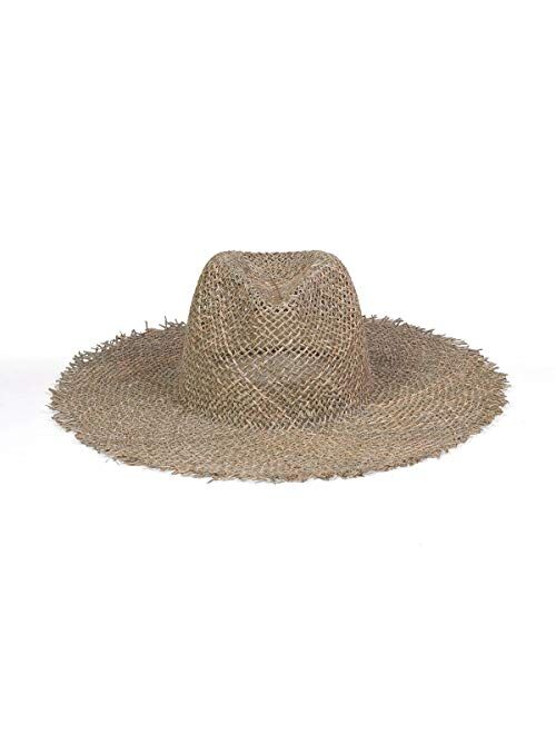 Lack of Color Women's Sunnydip Fray Woven Seagrass Fedora