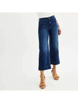 Wide-Leg Ankle Jeans