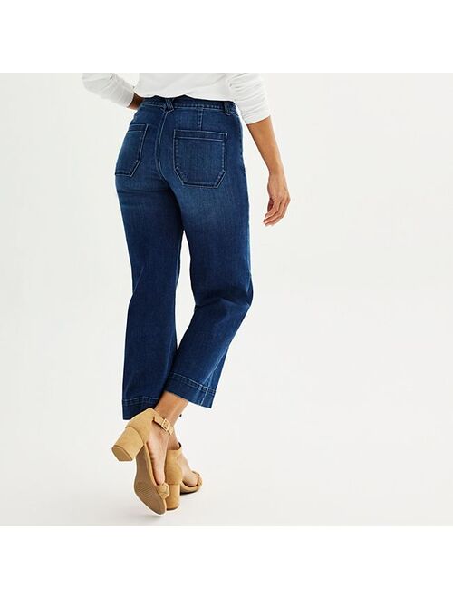 Women's Sonoma Goods For Life Wide-Leg Ankle Jeans