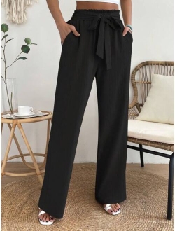 VCAY Paperbag Waist Belted Pants