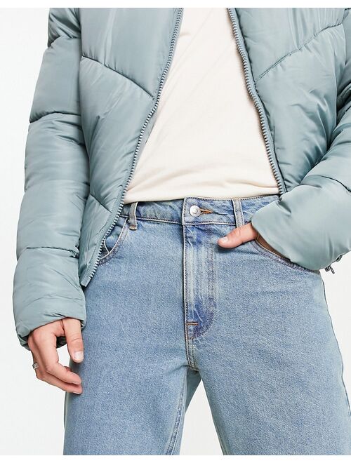 ASOS DESIGN classic rigid jeans in tinted light wash blue