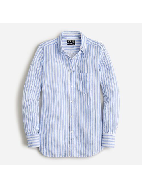J.Crew Classic-fit soft gauze shirt in stripe