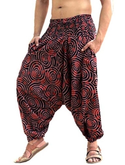 SARJANA HANDICRAFTS Men Women Cotton Harem Pants Pockets Yoga Trousers Hippie
