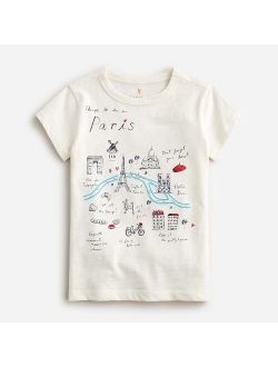 Girls' Paris map graphic T-shirt