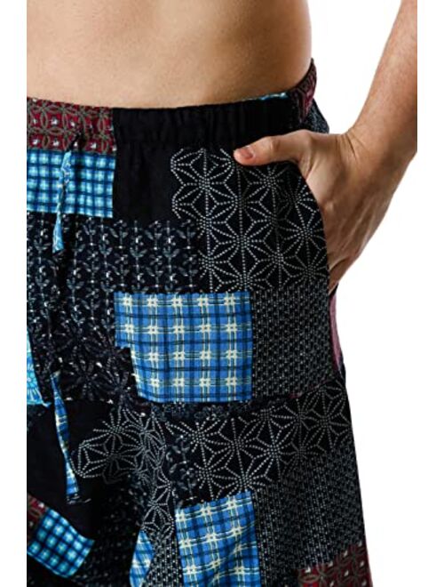 KEPUTAY Men Women Cotton Baggy Hippie Yoga Harem Pants Funky Printed Plus Size Trousers
