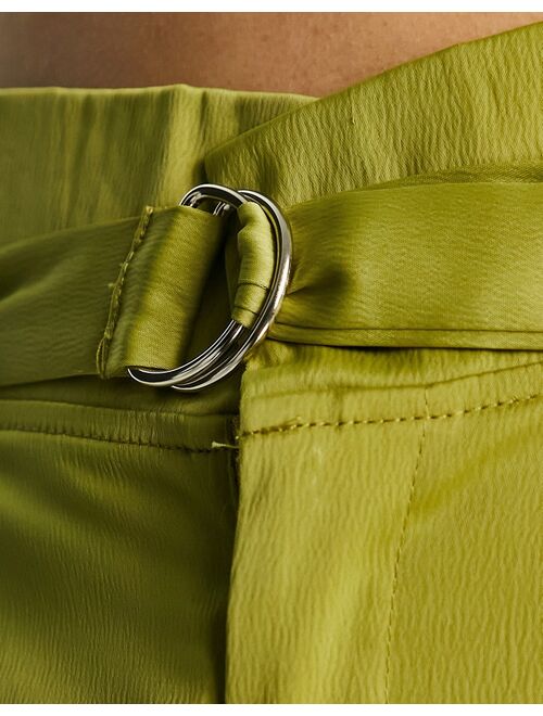 Public Desire paperbag high waist pants in khaki