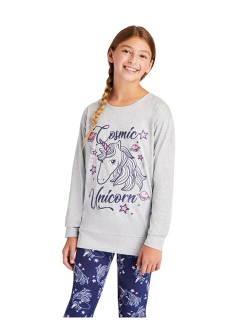 JELLIFISH KIDS Toddler|Child Girls 2-Piece Pajama Set Kids Sleepwear, Long Sleeve Top and Long Pants PJ Set