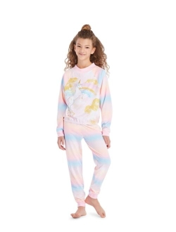 JELLIFISH KIDS Toddler|Child Girls 2-Piece Pajama Set Kids Sleepwear, Long Sleeve Top and Long Pants PJ Set
