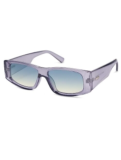 Retro Trendy Rectangle Polarized Sunglasses 80s 90s Y2K Narrow Sunnies SJ2228