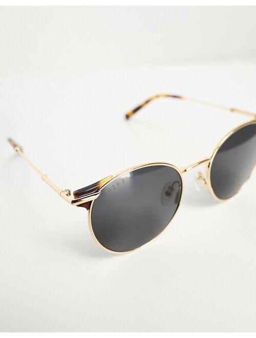 DIFF Eyewear DIFF summit round sunglasses in gold