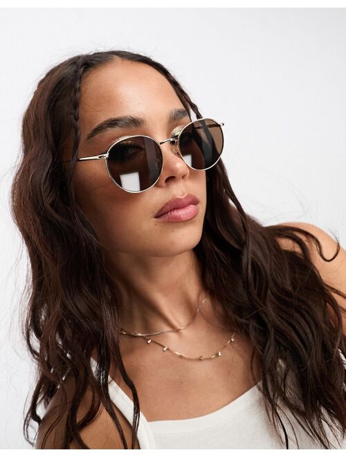 & Other Stories round aviator sunglasses in gold