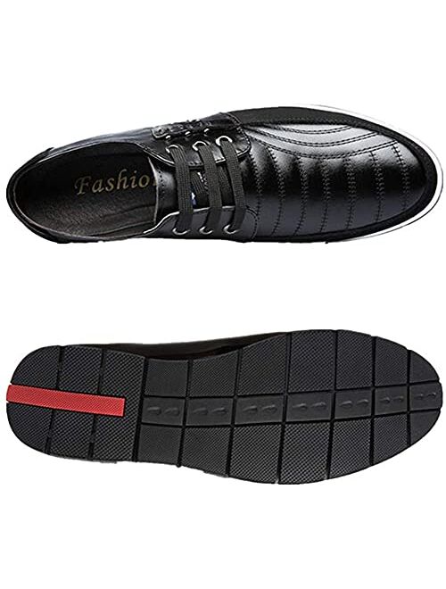 Asifn Men's Leather Shoes Loafers Casual Oxford Lace Up Business Classic Comfortable Luxury Driving Office Walking Moccasin British Fashion
