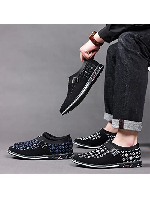 Veslexth Mens Casual Shoes Business Silp-on Fashion Leather Loafers Comfort Walking Driving Luxury for Male Work Office Dress Outdoor Breathable Sneakers