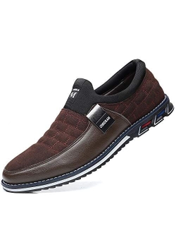 COSIDRAM Mens Shoes Slip on Loafers Casual Soft Microfiber Leather Shoes Driving Walking Shoes for Male Fashion Sneakers