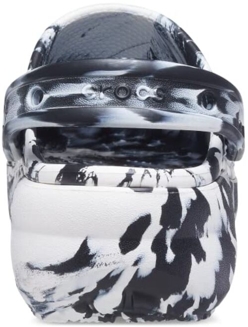 Crocs womens Classic Platform Marbled Clog