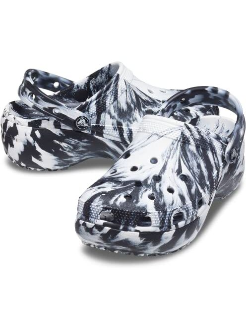Crocs womens Classic Platform Marbled Clog