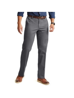 Signature Khaki Lux Straight-Fit Creased Stretch Pants