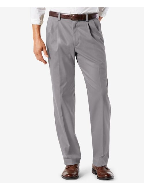 Dockers Men's Easy Classic Pleated Fit Khaki Stretch Pants