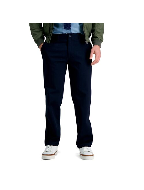 Men's Haggar Life Khaki Straight-Fit Comfort Chino Flat-Front Pants