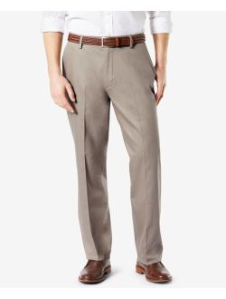 Men's Signature Lux Cotton Relaxed Fit Creased Stretch Khaki Pants