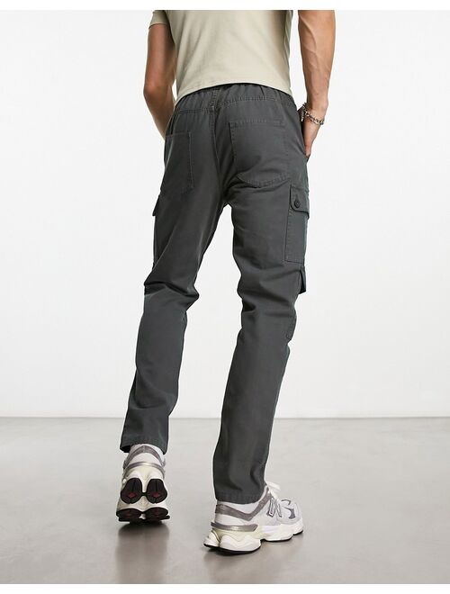 ASOS DESIGN slim cargo pants with multipockets