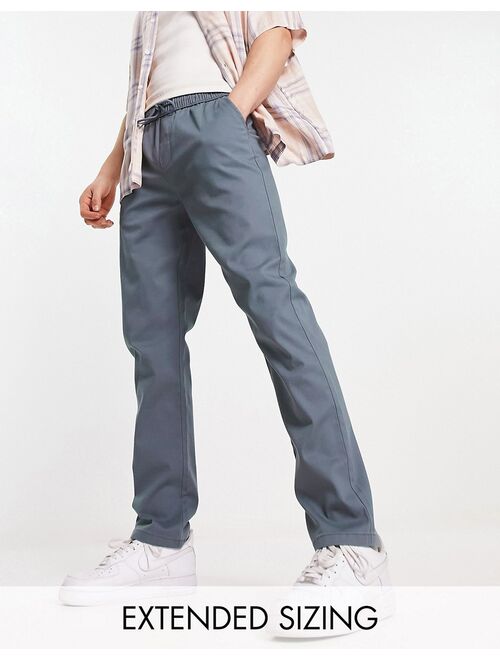 ASOS DESIGN slim chino pants in washed gray